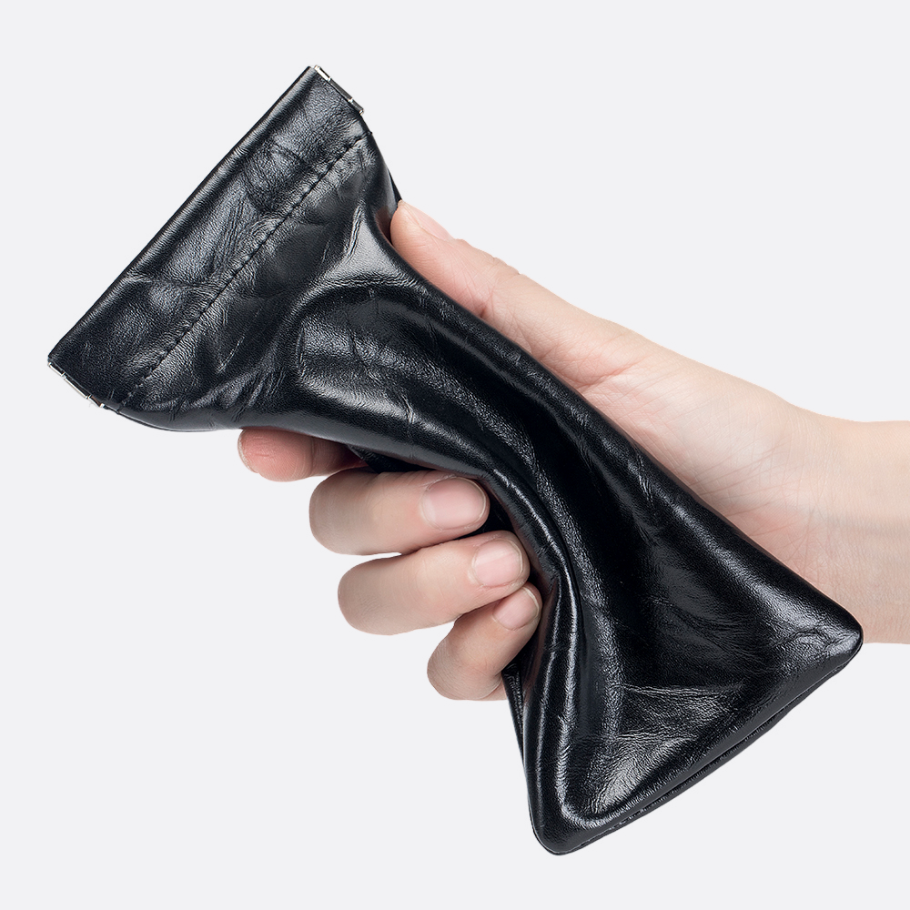 Genuine cowhide leather spectacle glasses pouch