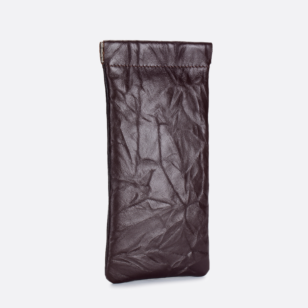 Genuine cowhide leather spectacle glasses pouch