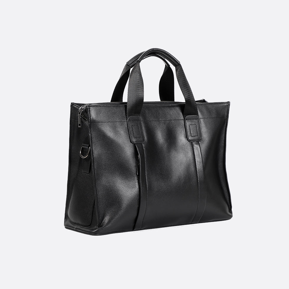 Potter design genuine cowhide leather briefcase with sling