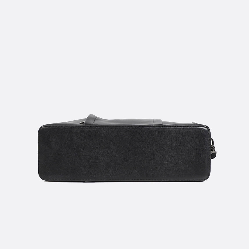 Potter design genuine cowhide leather briefcase with sling