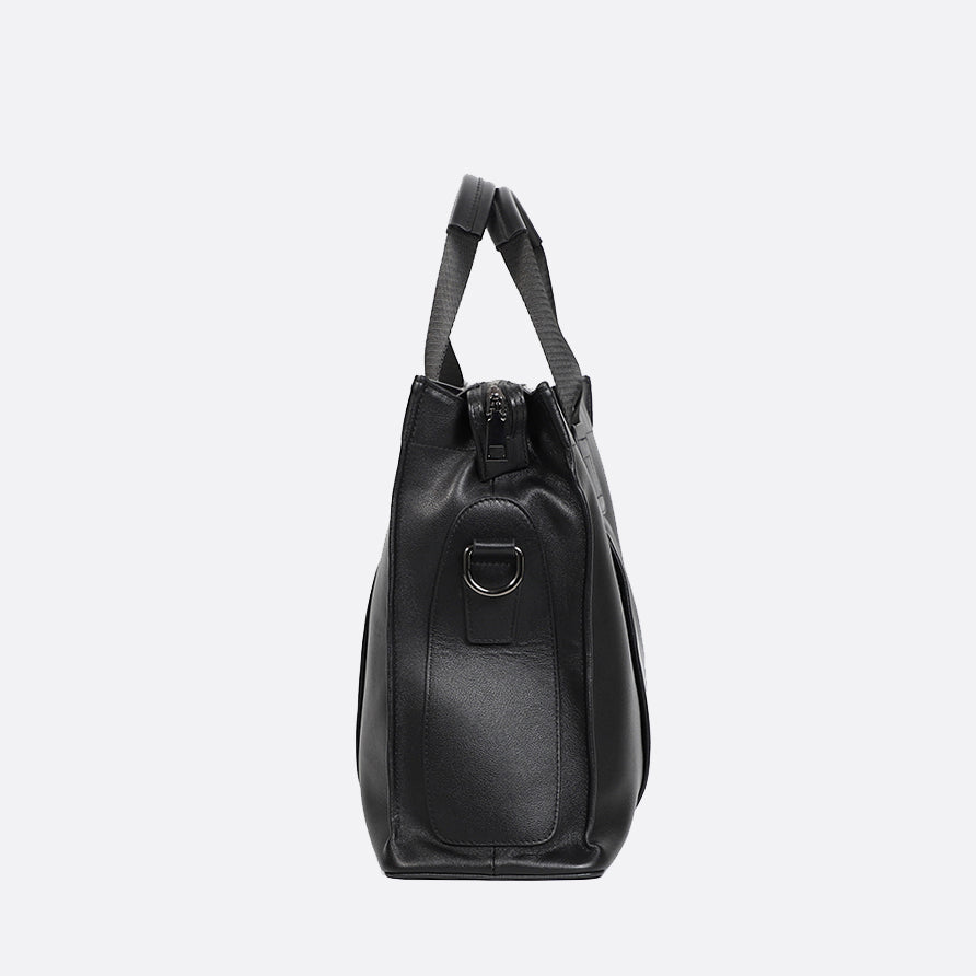 Potter design genuine cowhide leather briefcase with sling