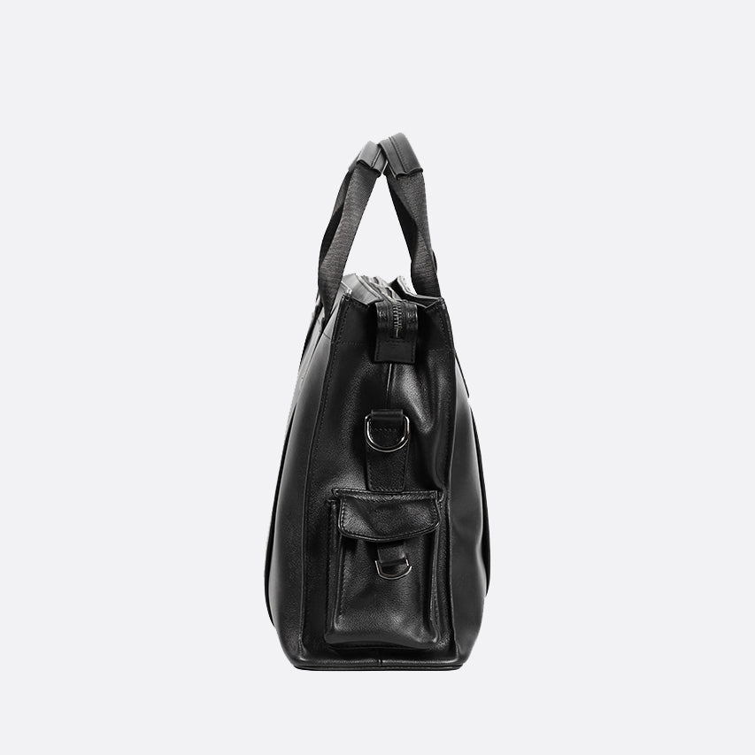Potter design genuine cowhide leather briefcase with sling