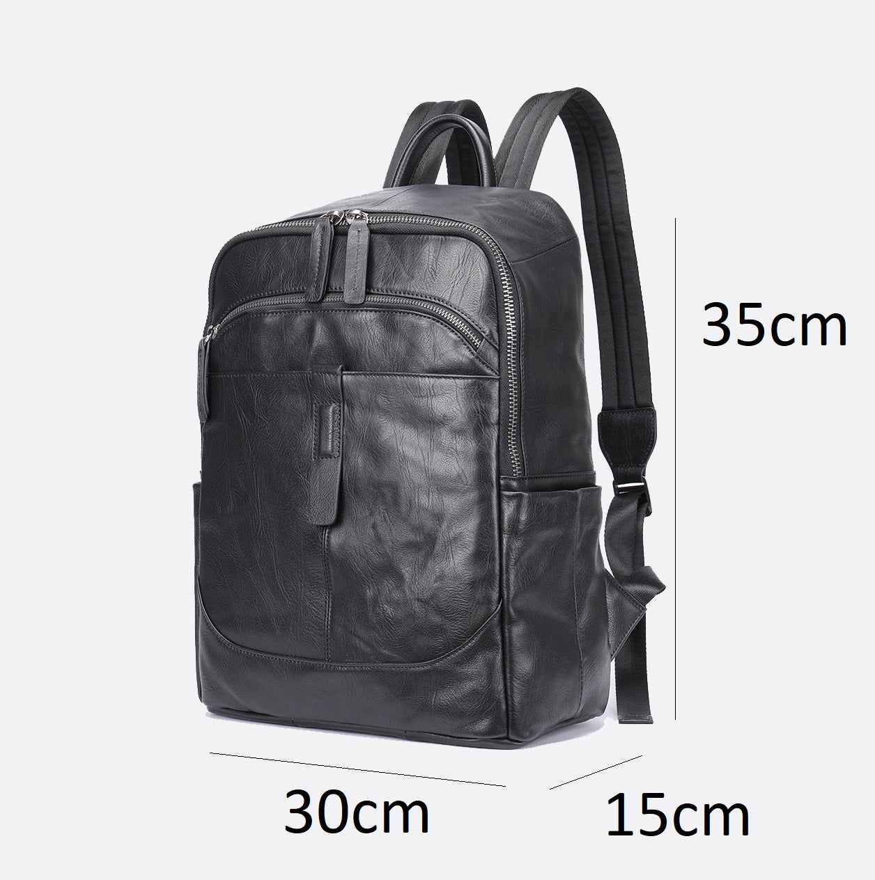 Snap V2 design genuine cowhide leather backpack