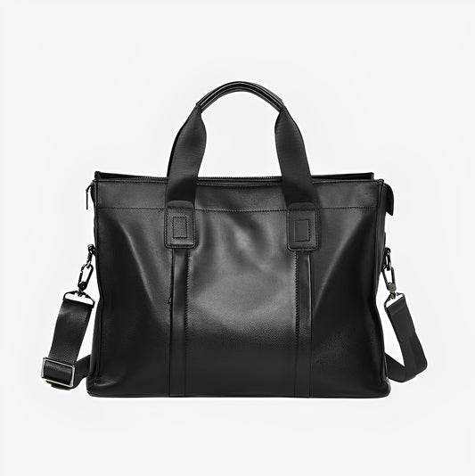 Potter design genuine cowhide leather briefcase with sling