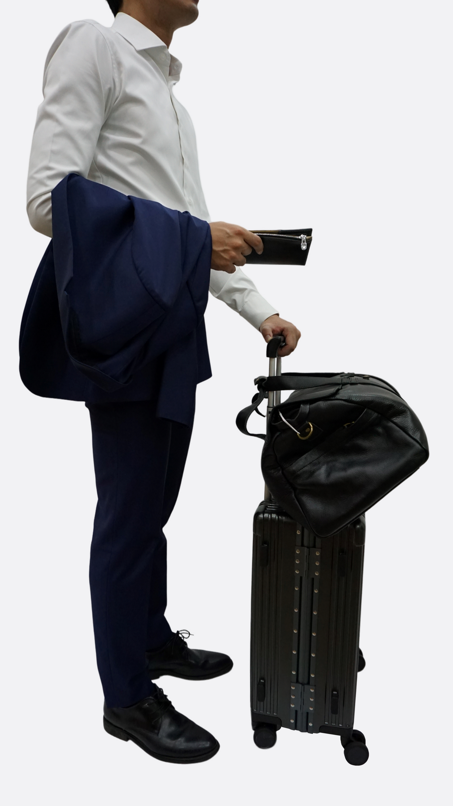 Vintage design genuine cowhide leather duffel travel bag