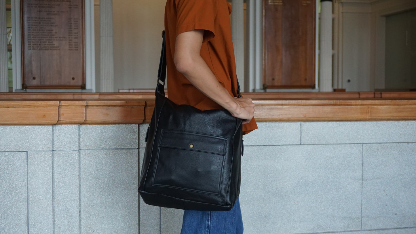 Reza V2 design genuine cowhide leather bag