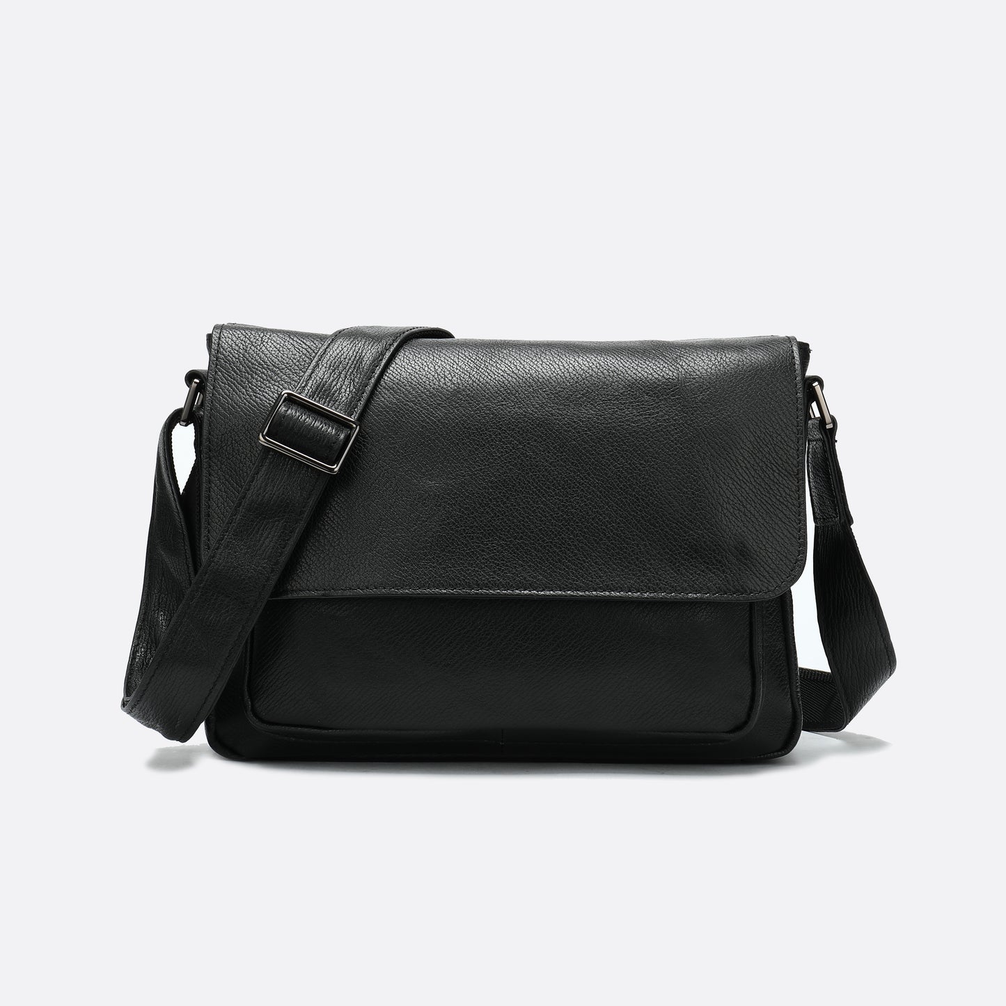 Genuine cowhide leather satchel messenger sling bag