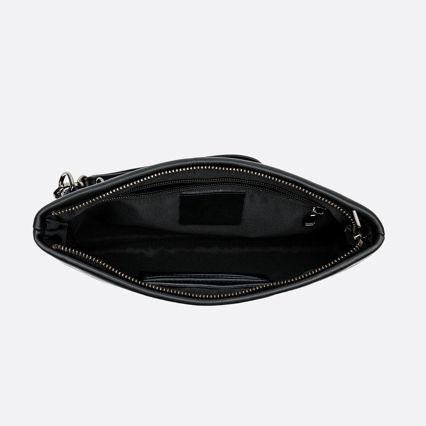 Genuine cowhide leather hand clutch with wrist strap