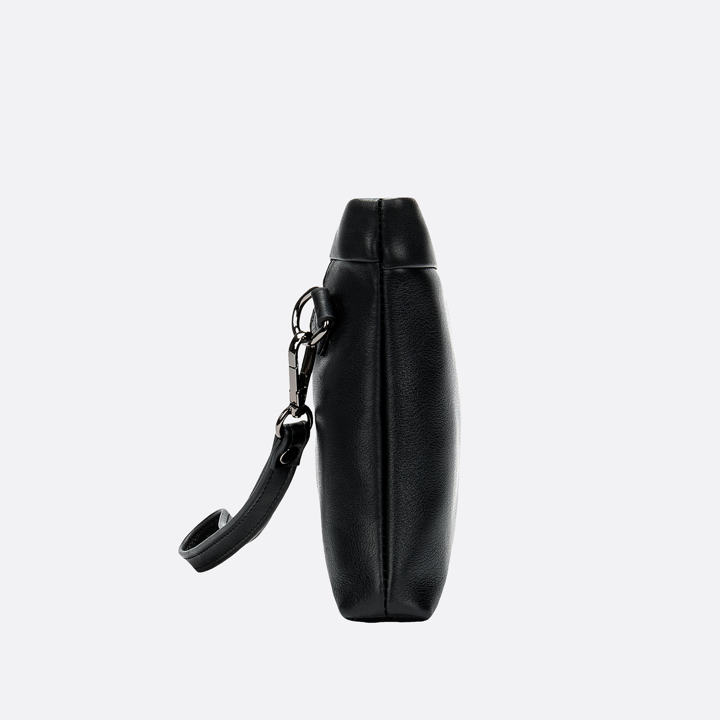 Genuine cowhide leather hand clutch with wrist strap