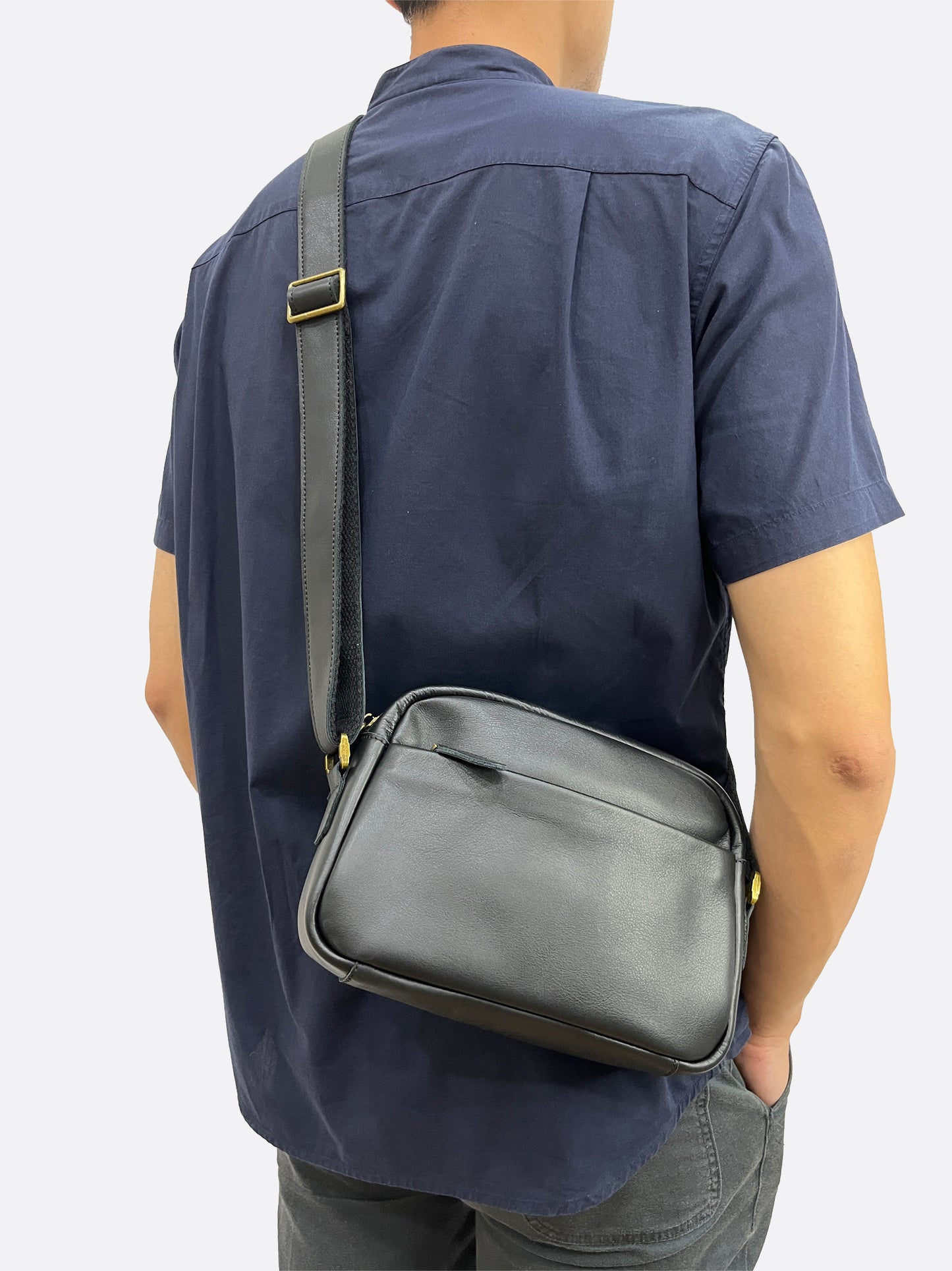 Murca V2 design genuine cowhide leather sling bag