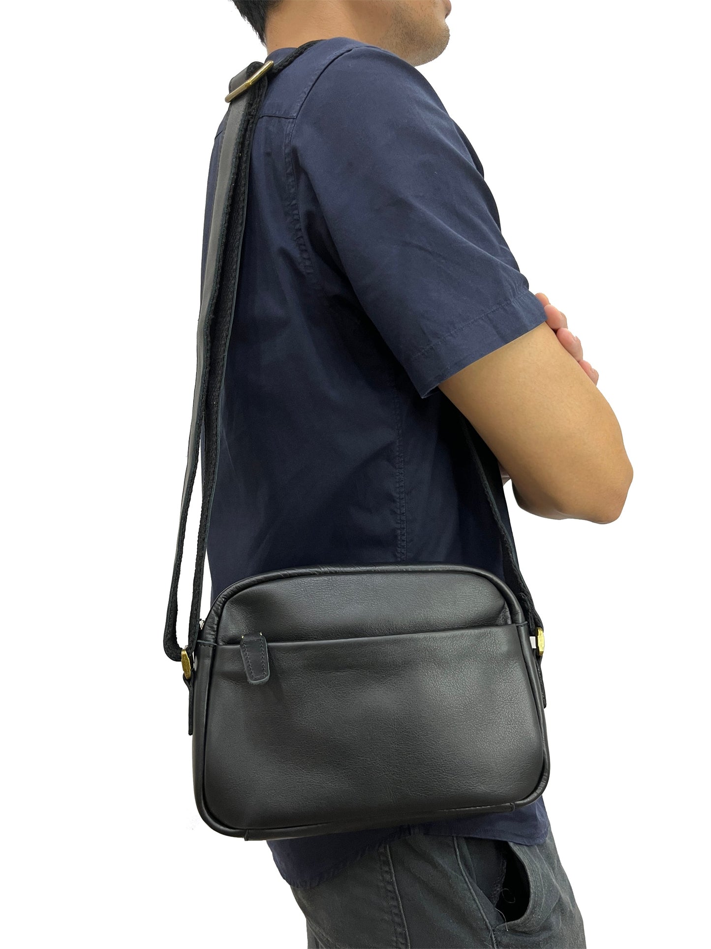 Murca V2 design genuine cowhide leather sling bag
