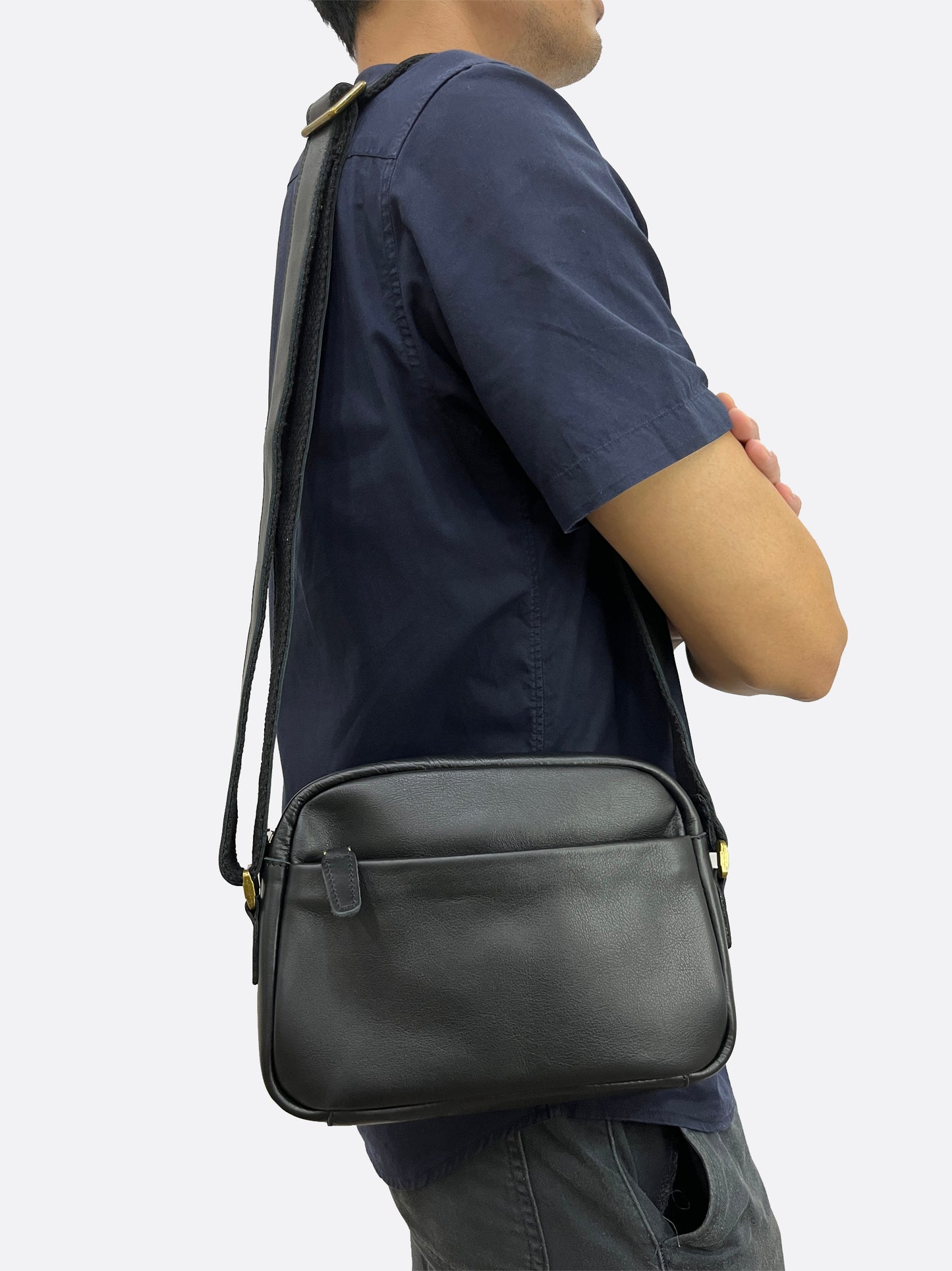 Murca V2 design genuine cowhide leather sling bag