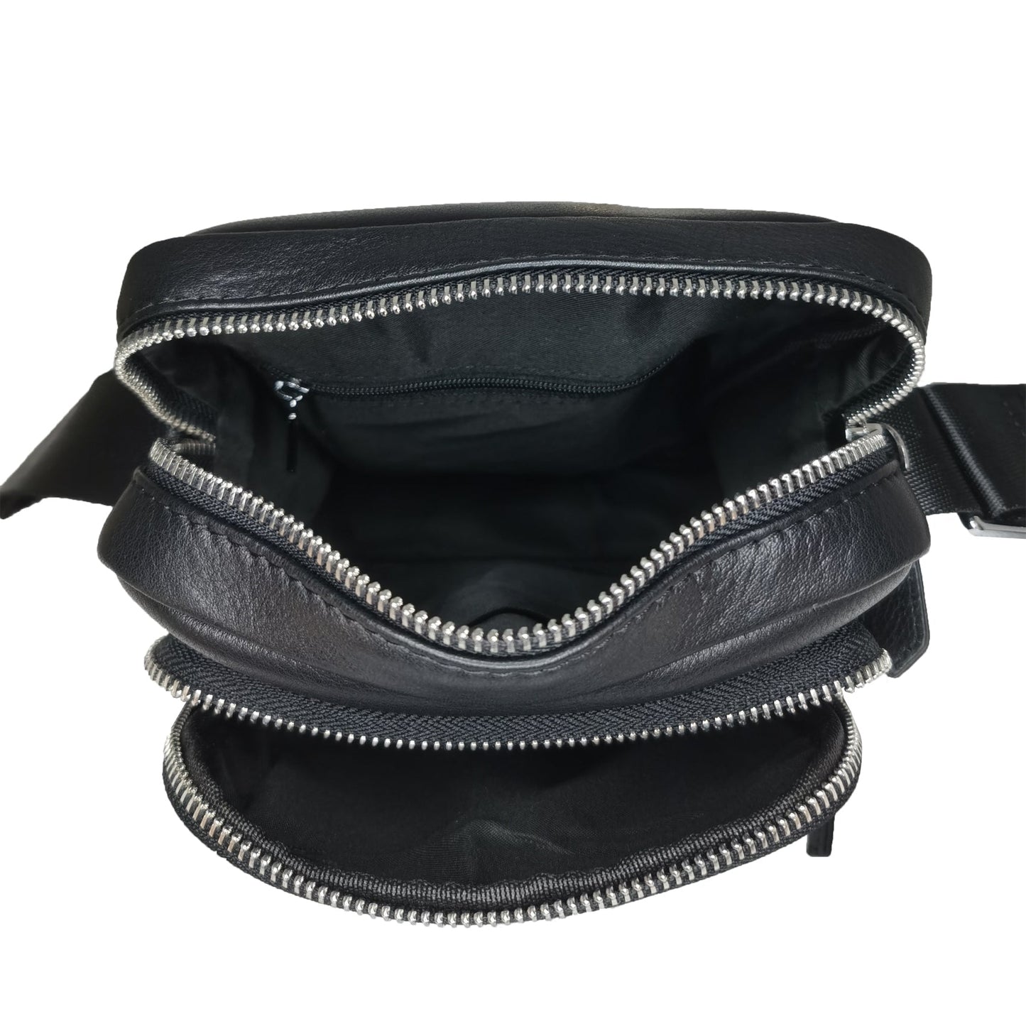 Pouch design genuine cowhide leather sling bag