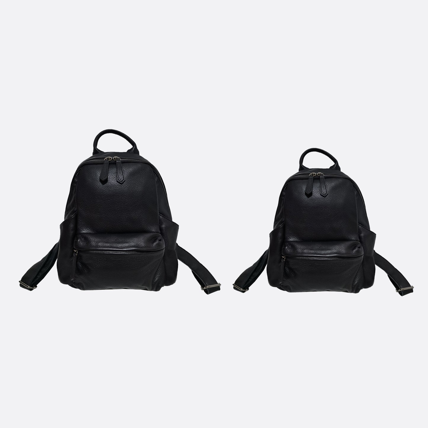 Pouch design genuine cowhide leather backpack
