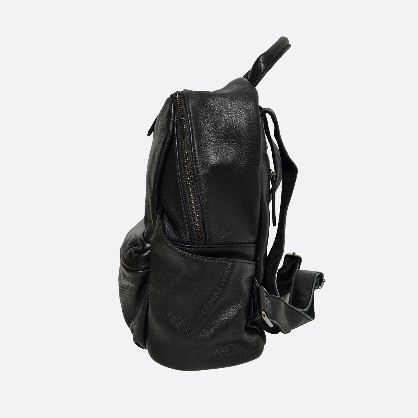 Pouch design genuine cowhide leather backpack