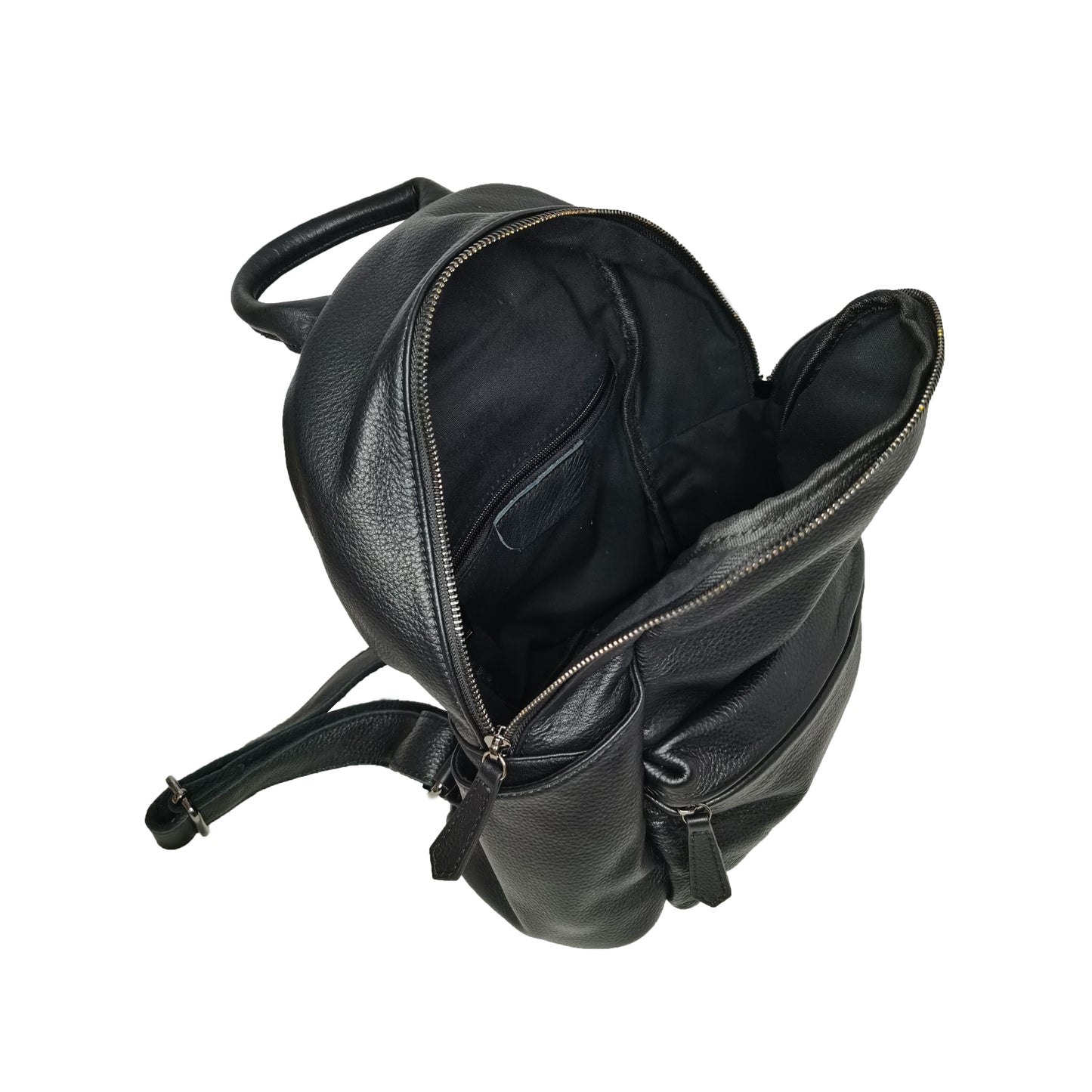Pouch design genuine cowhide leather backpack