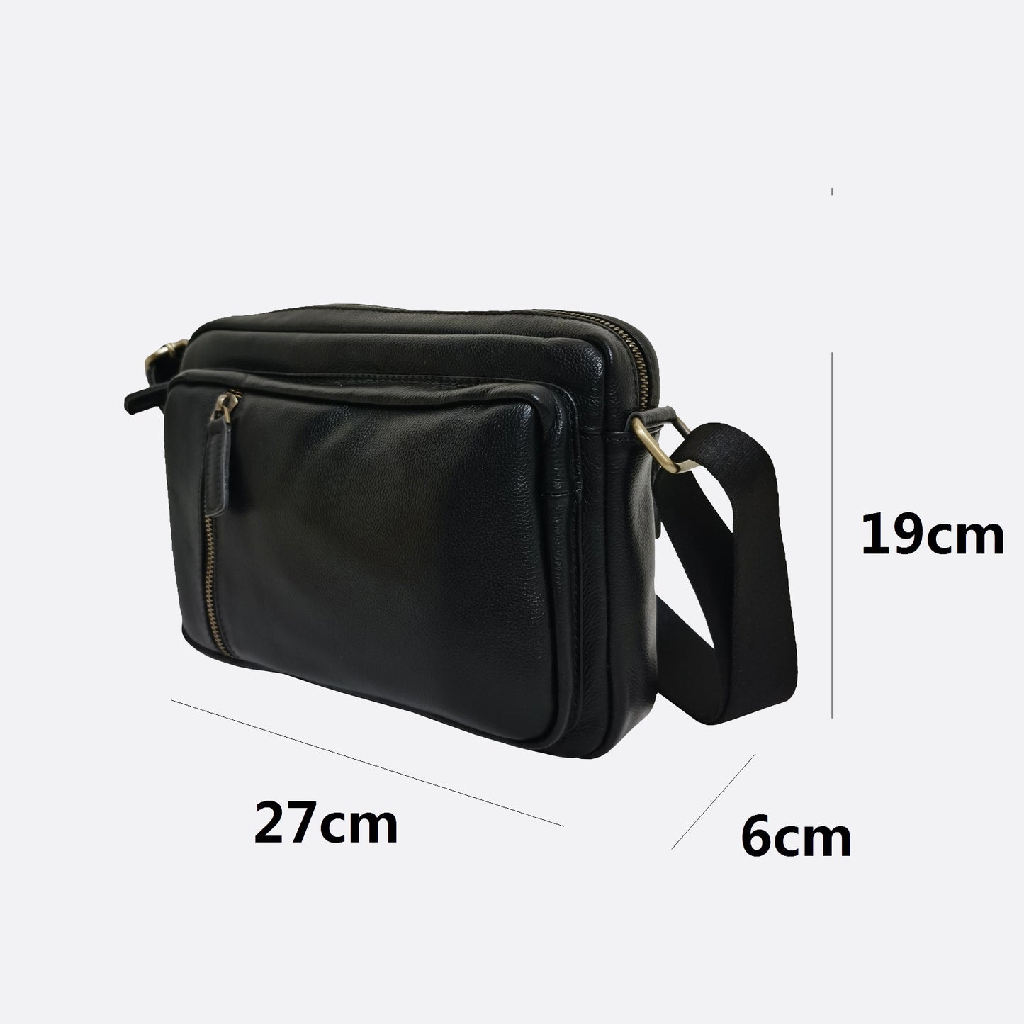 Davel V4 design genuine cowhide leather sling bag