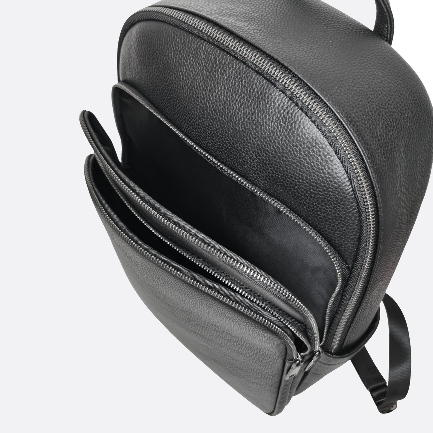 Crescent design genuine cowhide leather backpack