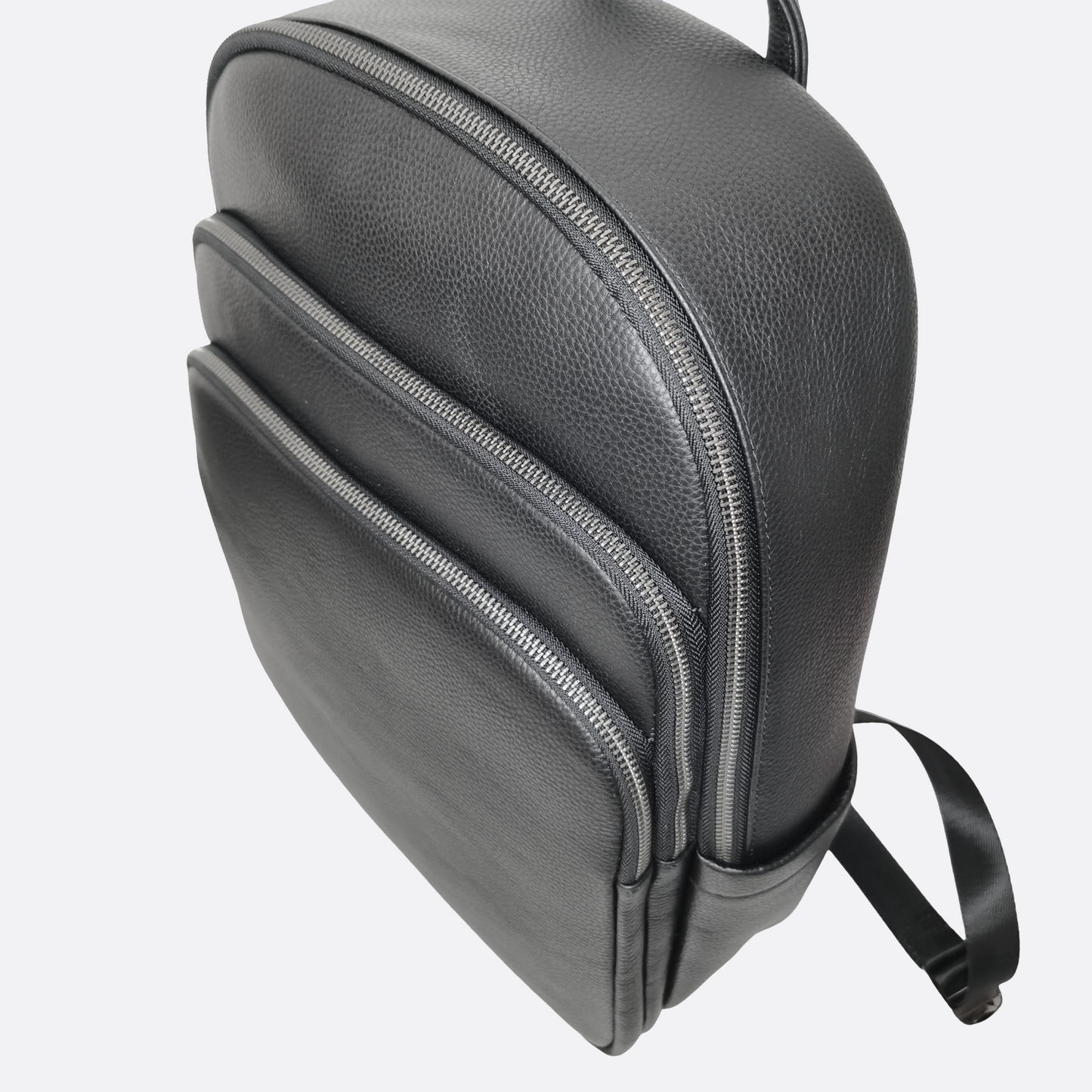 Crescent design genuine cowhide leather backpack