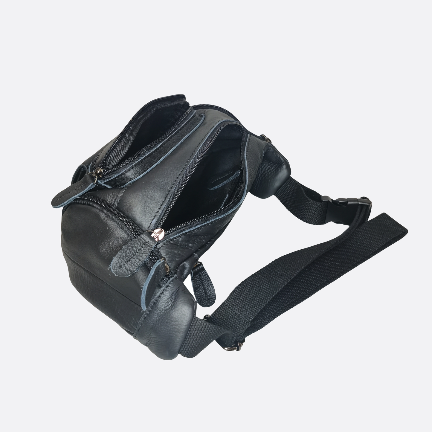 Vesny pouch design genuine cowhide leather waist/sling bag