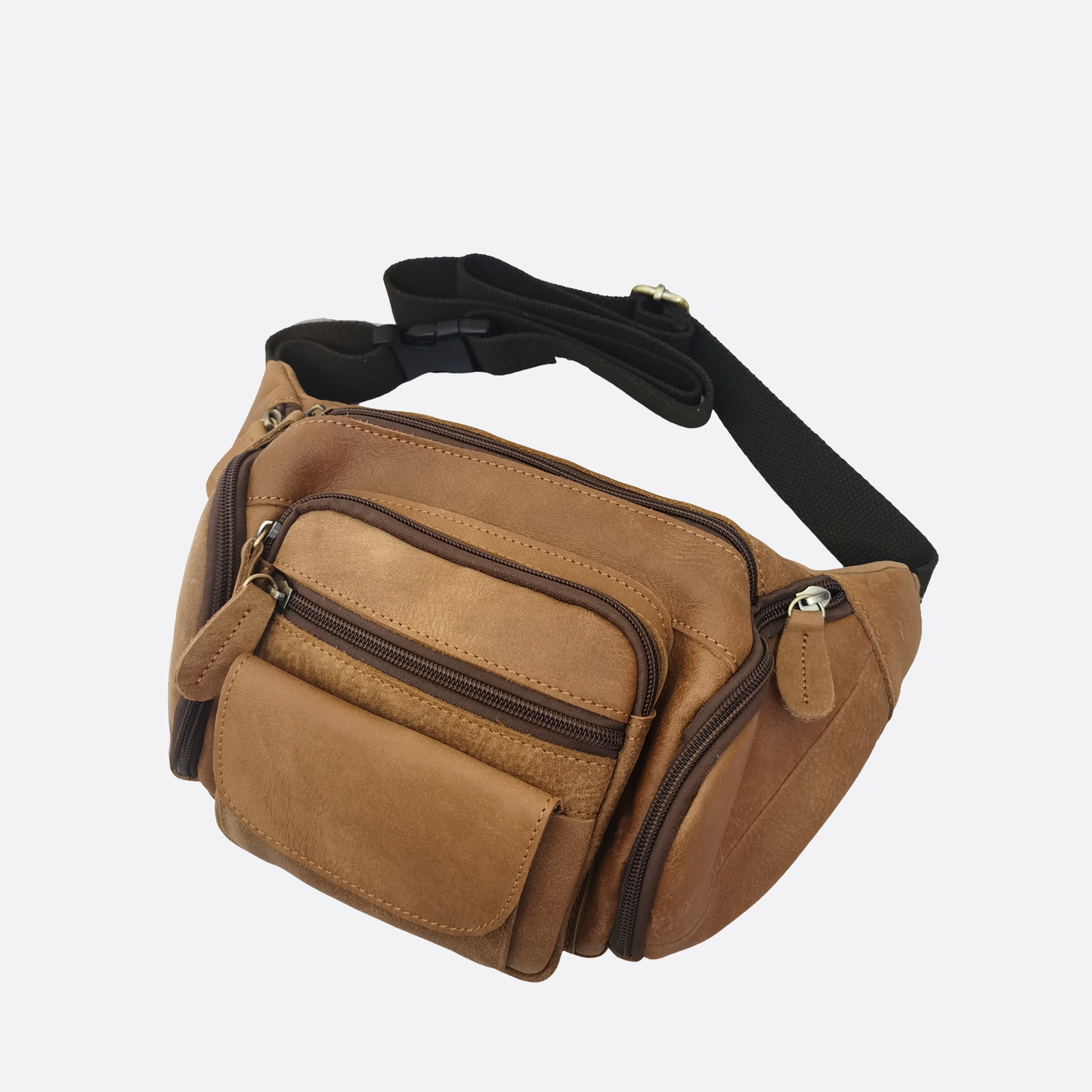 Vesny pouch design genuine cowhide leather waist/sling bag