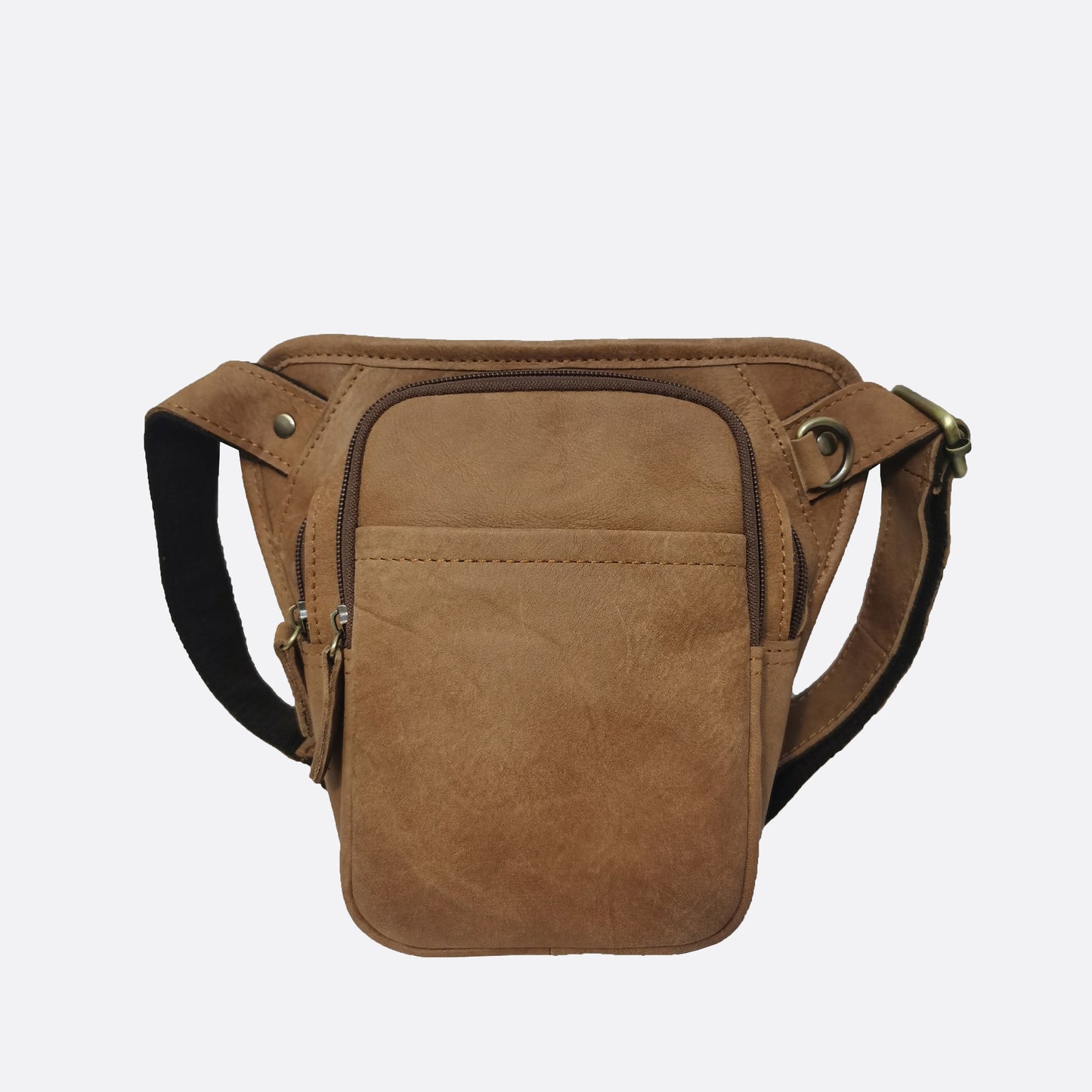 Genuine cowhide leather holster pouch fanny pack