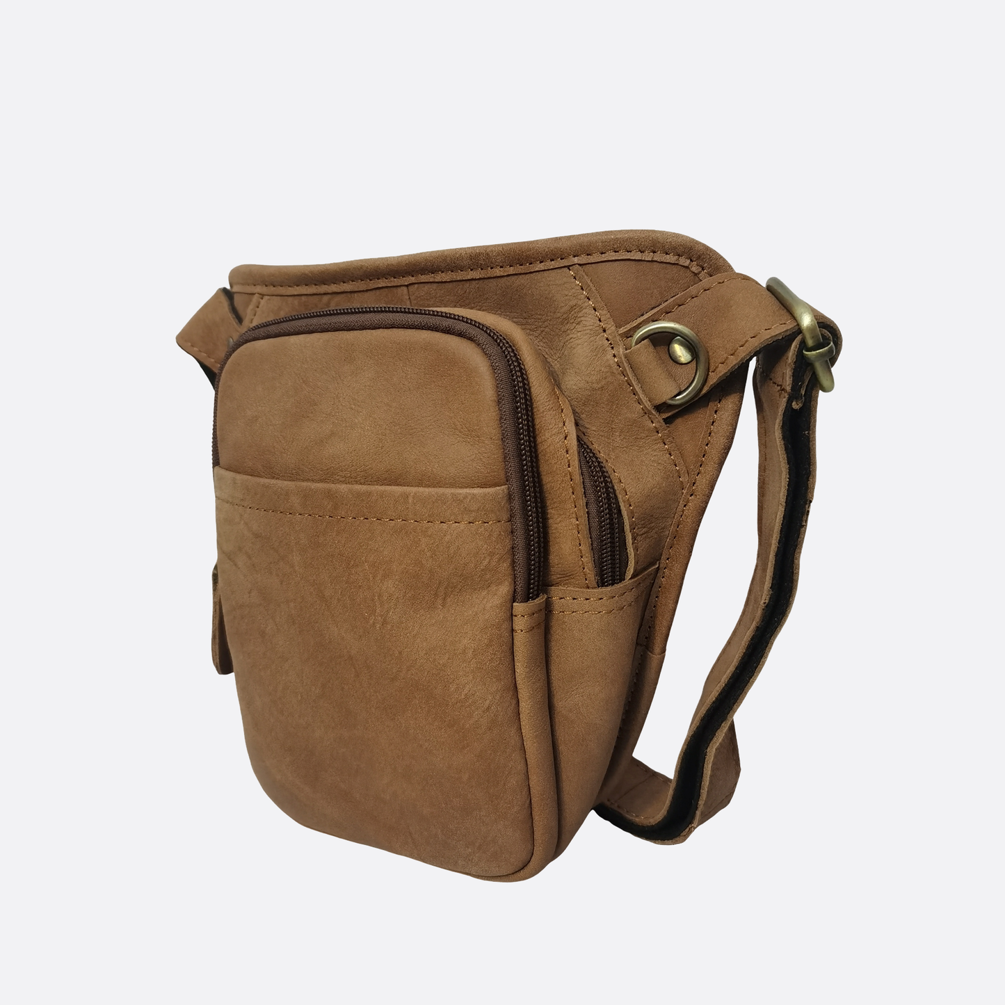 Genuine cowhide leather holster pouch fanny pack