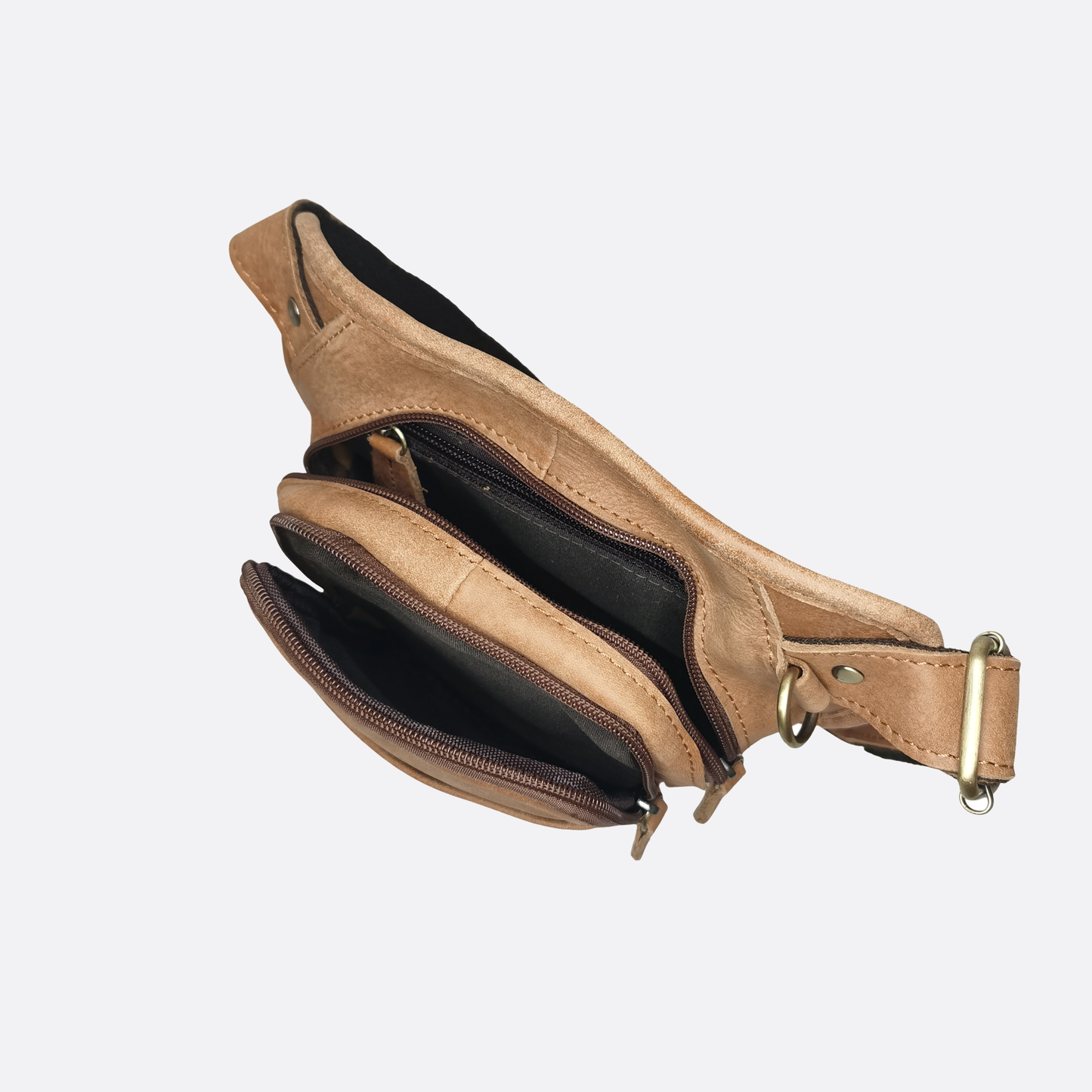 Genuine cowhide leather holster pouch fanny pack