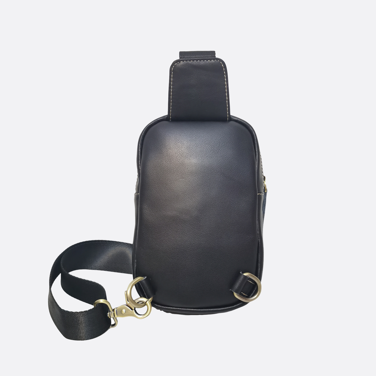 Davel design genuine cowhide leather fanny pack bag