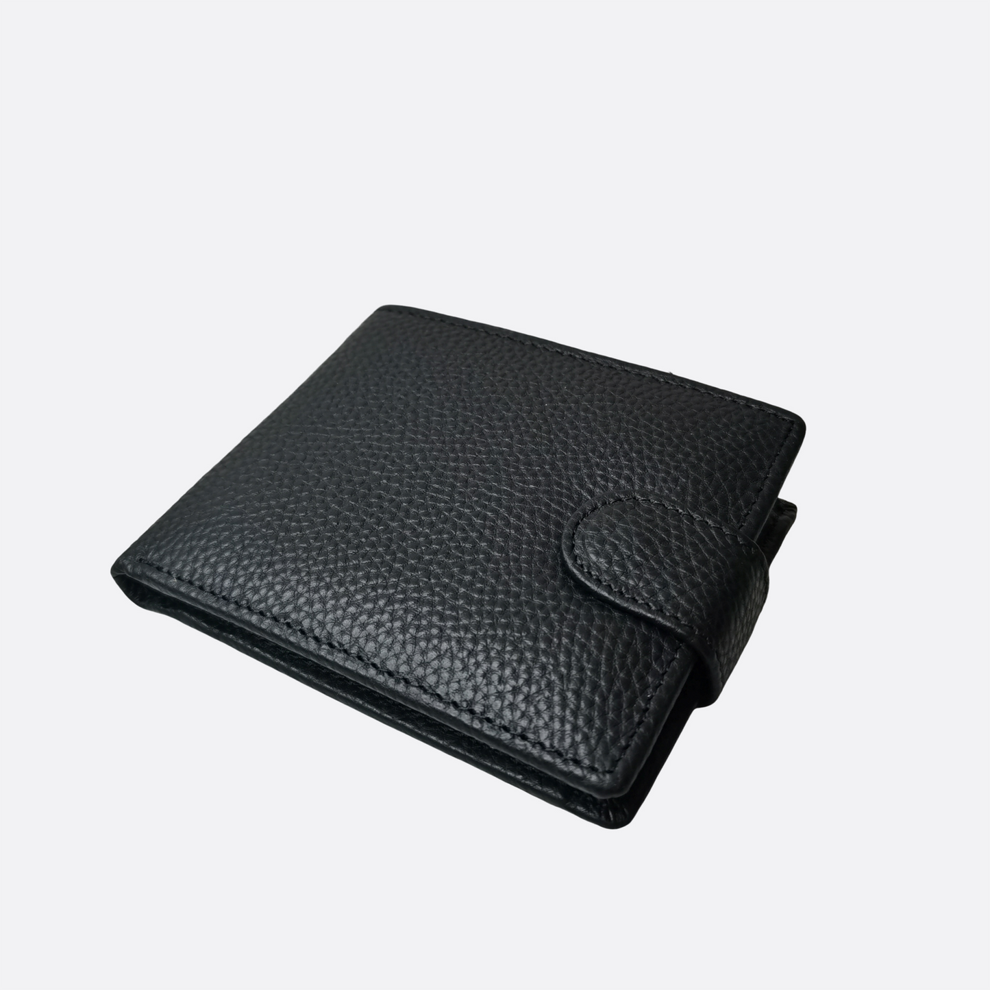Genuine cowhide leather clasp flap wallet