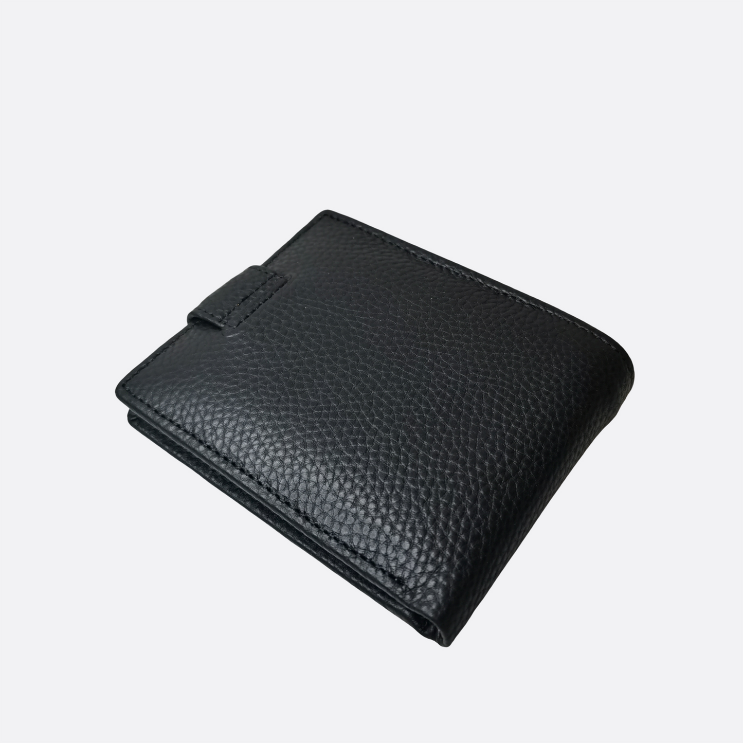 Genuine cowhide leather clasp flap wallet