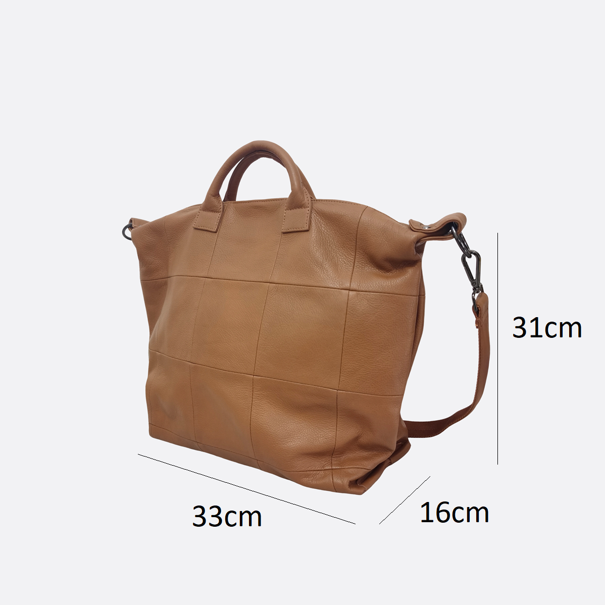 Cara V4 design genuine cowhide leather bag with strap