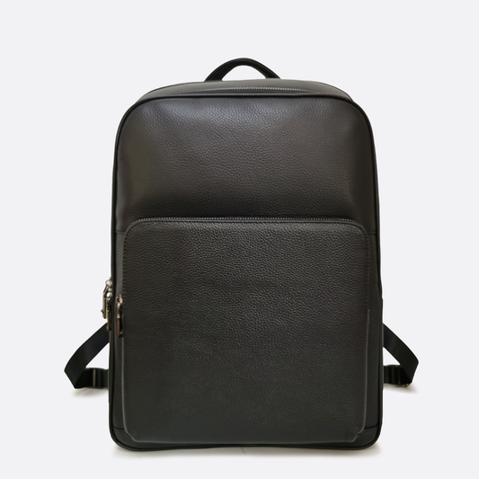 Rectangular design genuine cowhide leather backpack