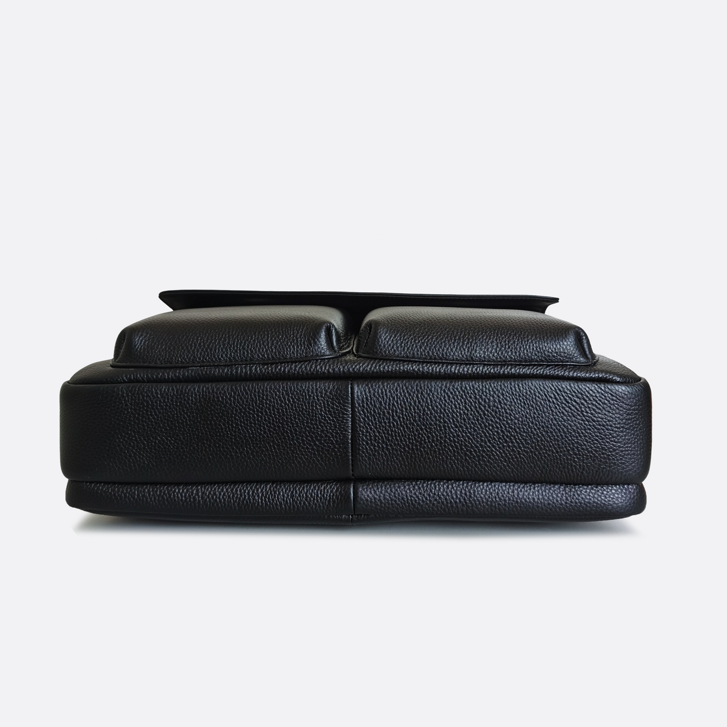 Poches V2 design genuine cowhide leather top handle briefcase with strap