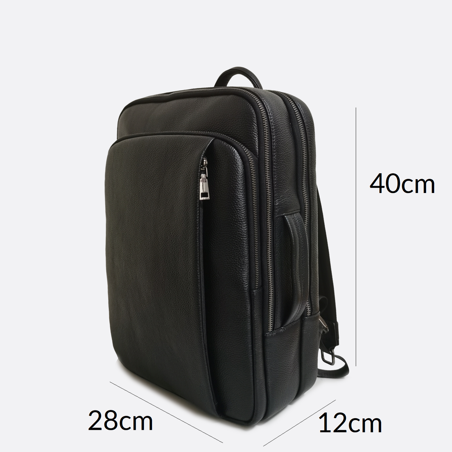 2 in 1 genuine cowhide leather backpack