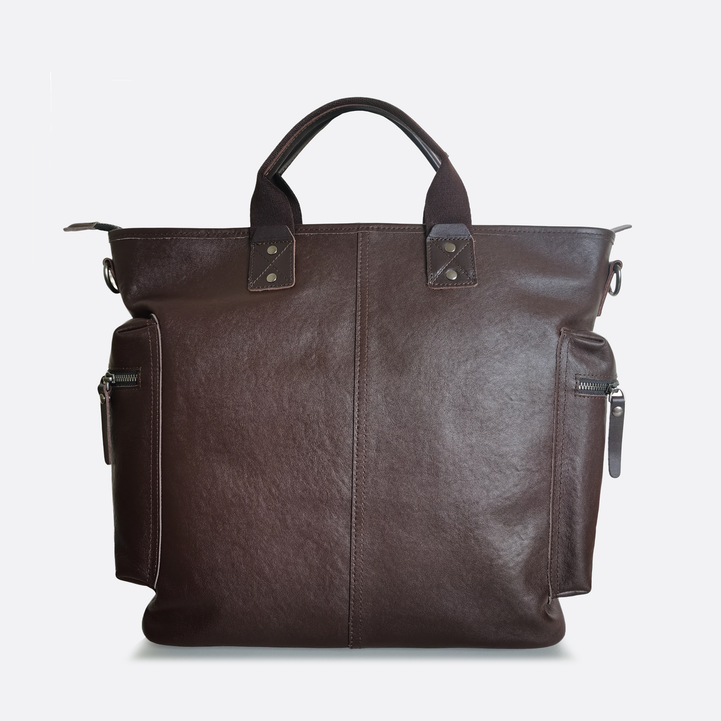 Perry design genuine cowhide leather tote bag