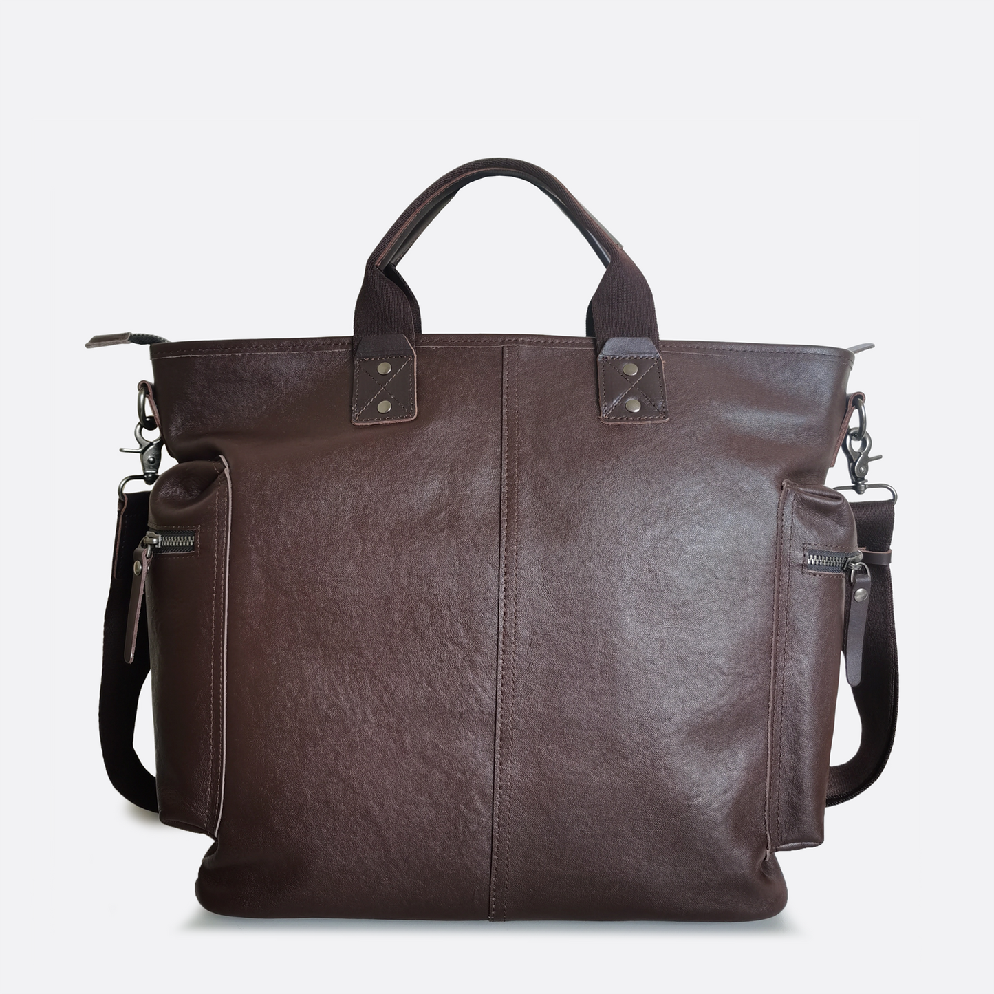 Perry design genuine cowhide leather tote bag