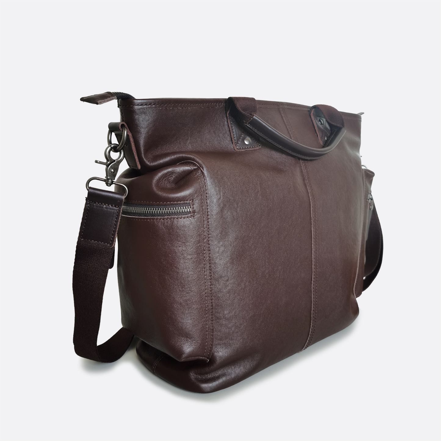 Perry design genuine cowhide leather tote bag