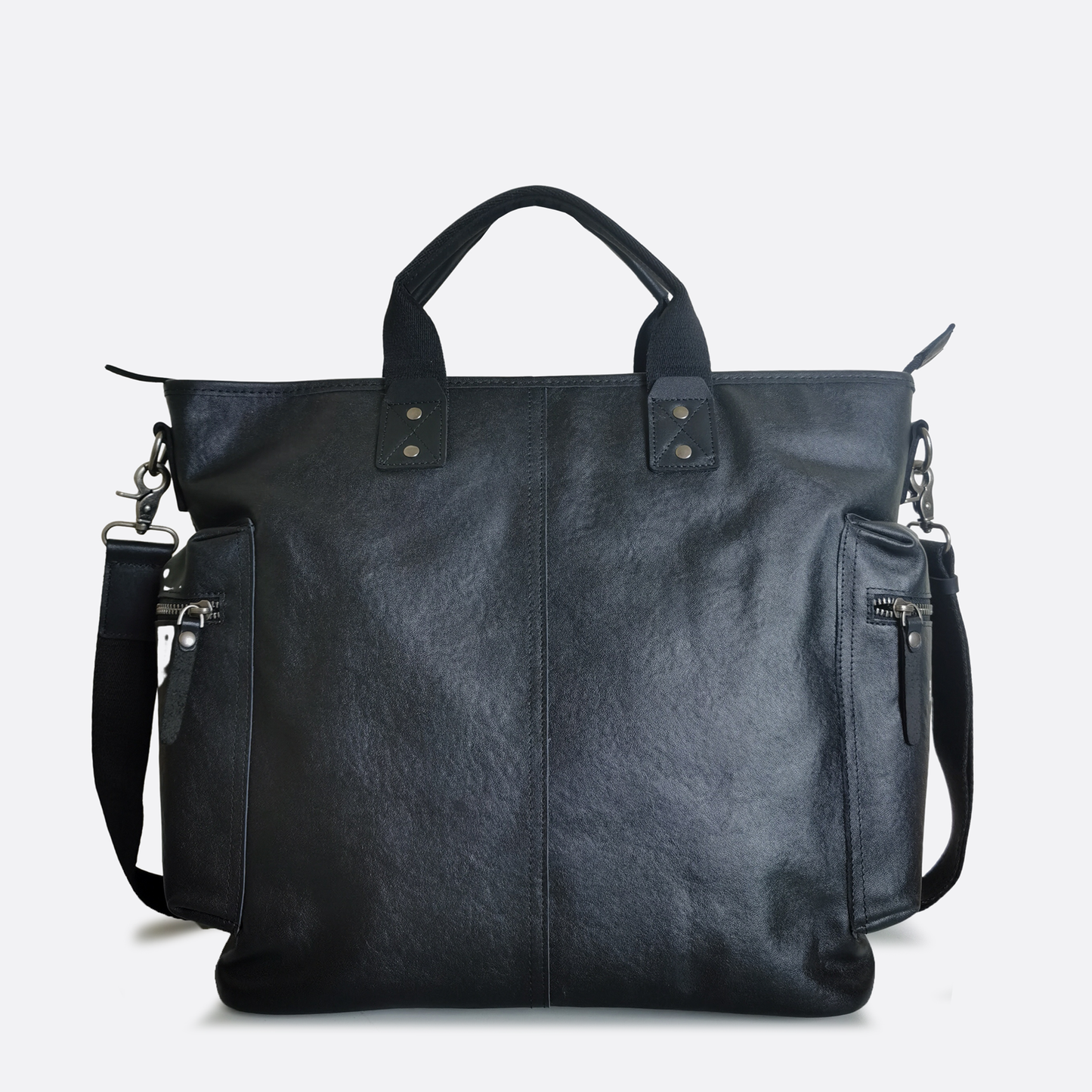Perry design genuine cowhide leather tote bag