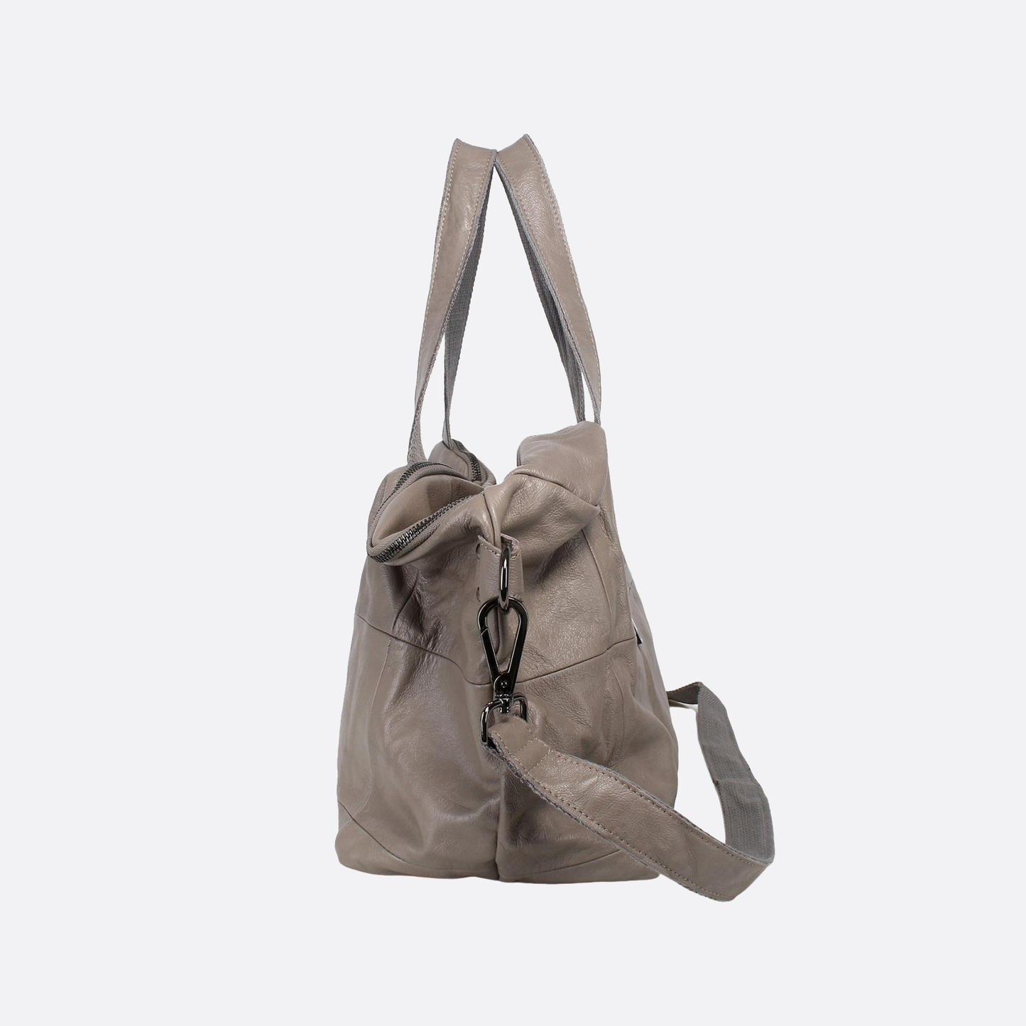 Ellipse duffel design genuine cowhide leather bag with sling