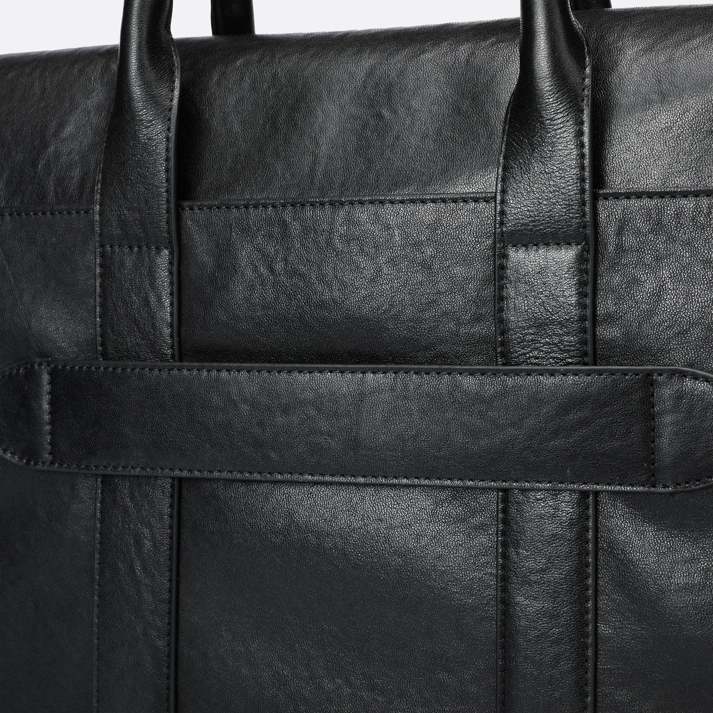 Flap design genuine cowhide leather travel briefcase