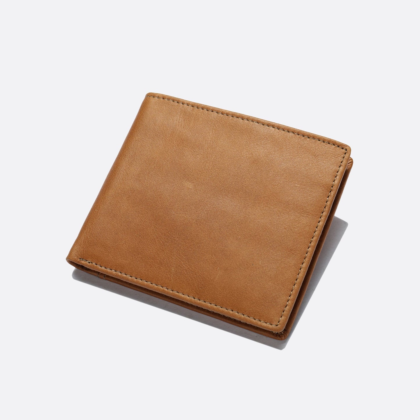 Genuine cowhide leather flap wallet with card slots