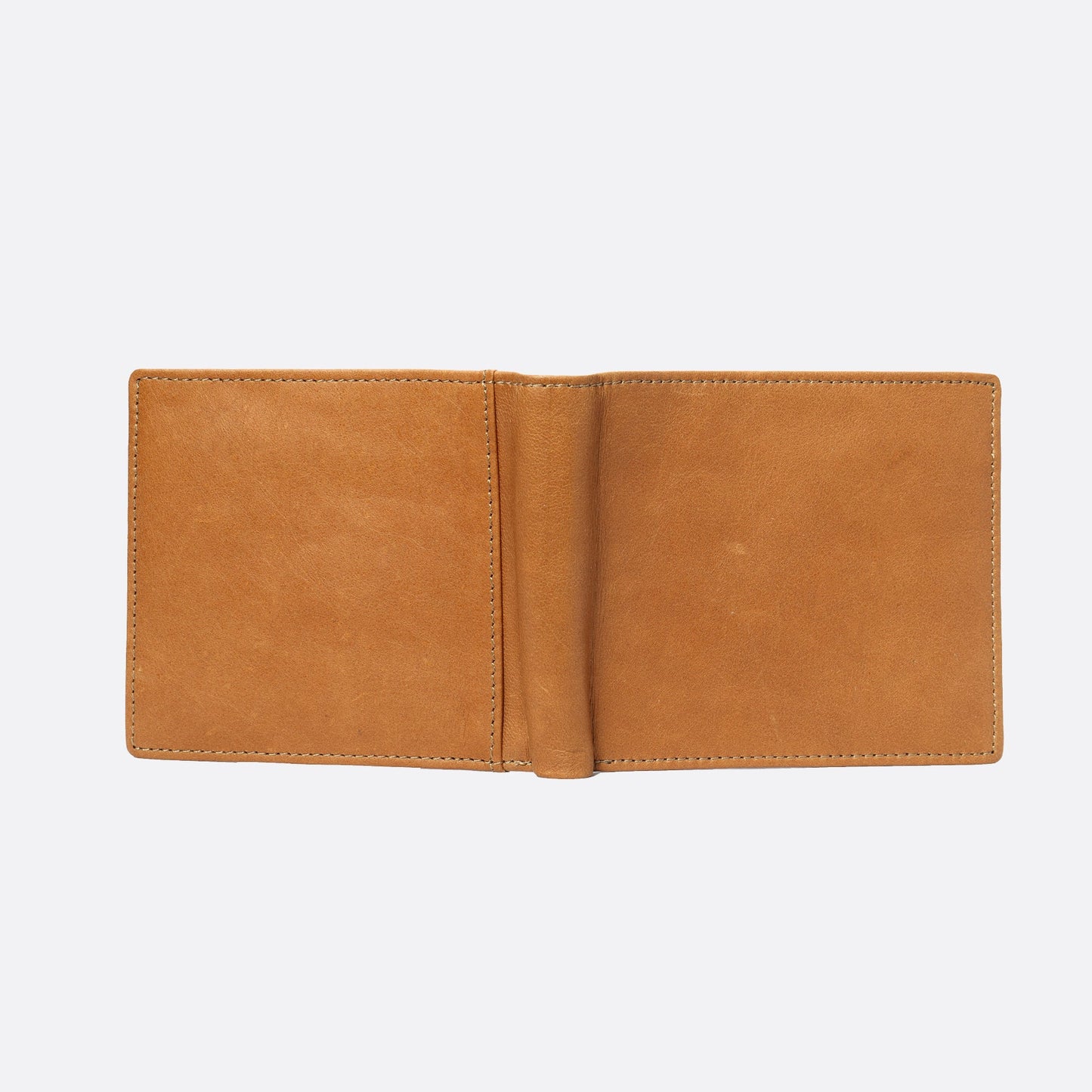 Genuine cowhide leather flap wallet with card slots