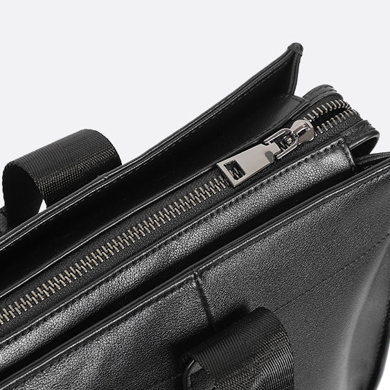 Potter design genuine cowhide leather briefcase with sling