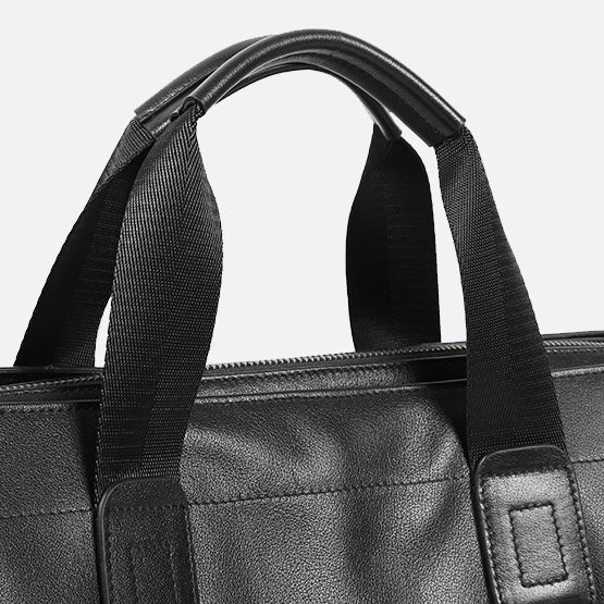 Potter design genuine cowhide leather briefcase with sling
