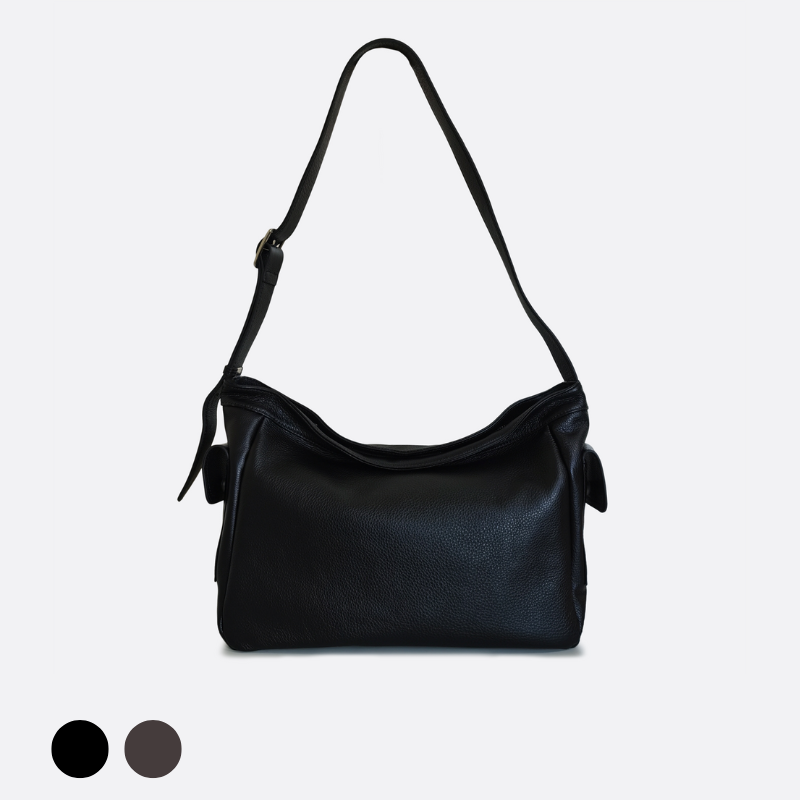 Carly messenger design genuine cowhide leather sling bag