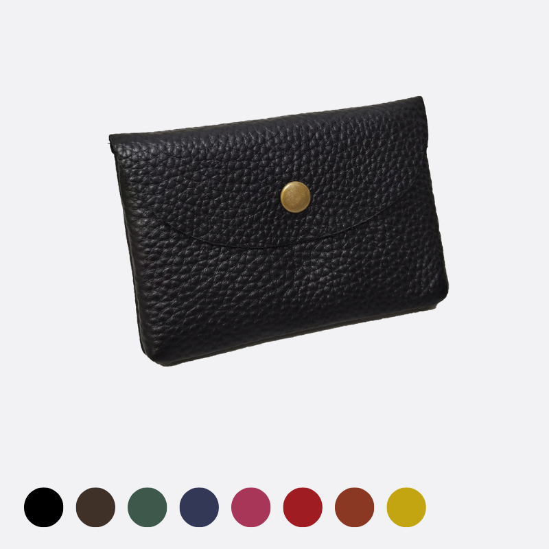 Envelope design genuine cowhide leather pouch