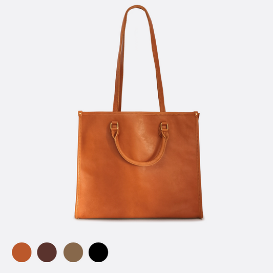 Potter tote design genuine cowhide leather bag