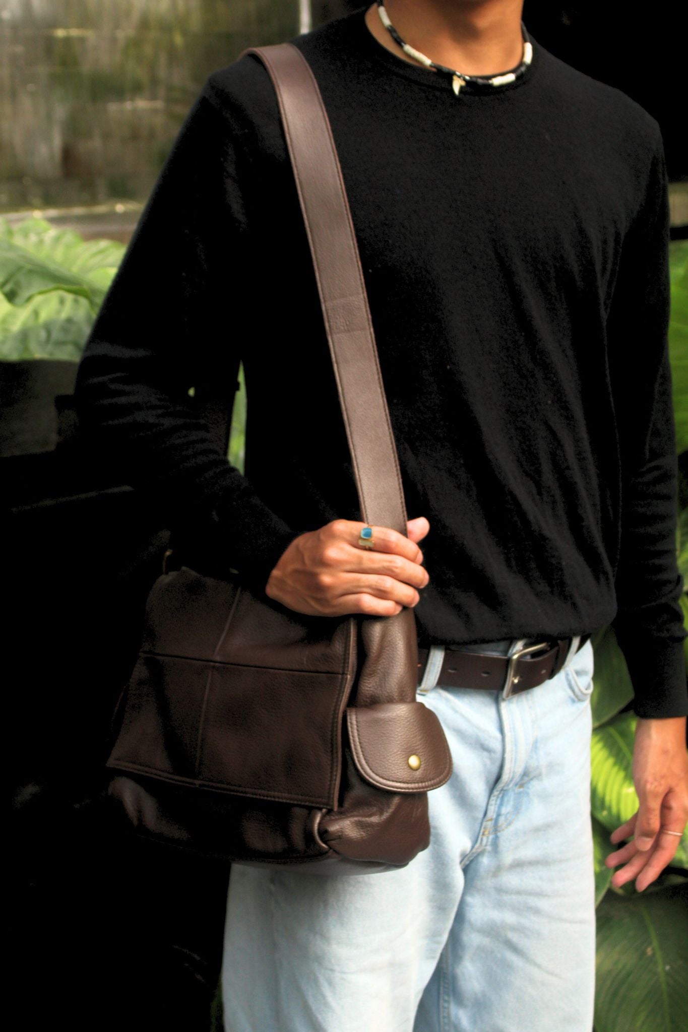 Satchel messenger V2 genuine cowhide leather sling bag