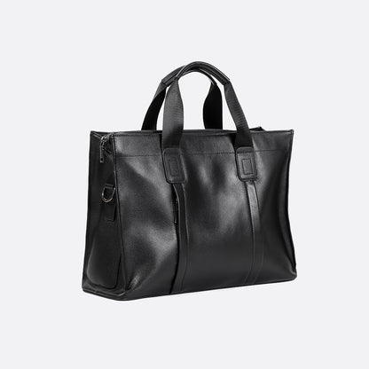 Potter design genuine cowhide leather briefcase with sling